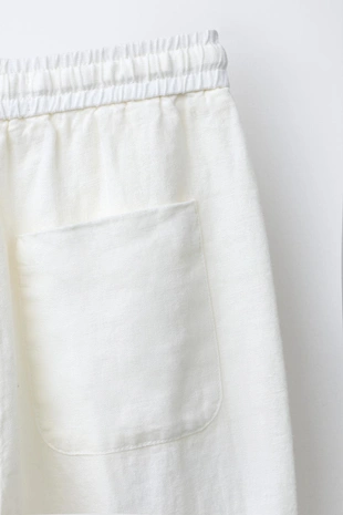 Прямые брюки из 100% льна