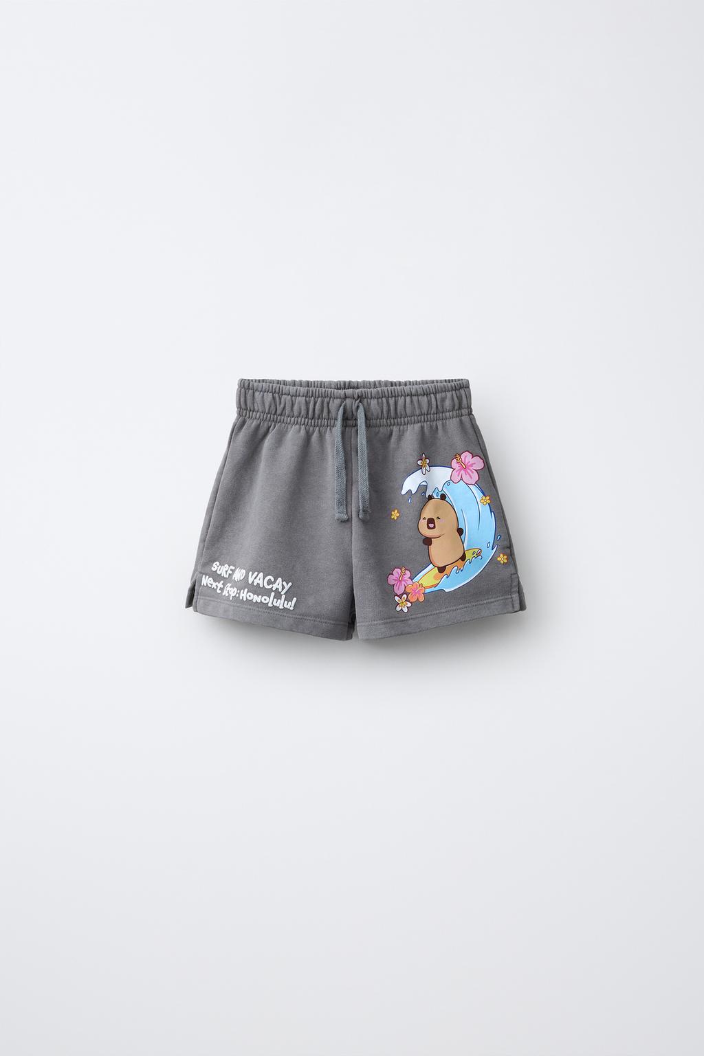 ШОРТЫ С ЭФФЕКТОМ ПОТЕРТОСТИ CAPIBARA CAPYFUN ©