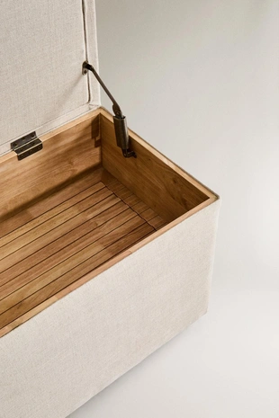 Сундук из дерева с обивкой из льна- Заказать в России