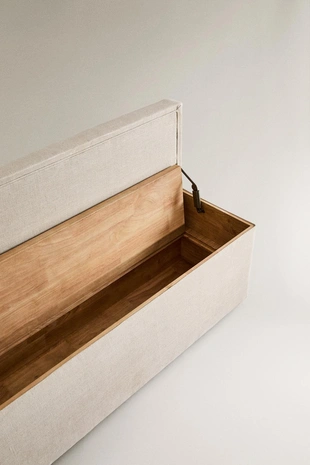 Сундук из дерева с обивкой из льна- Заказать в России