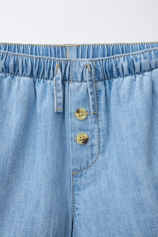 Джинсовые шорты с пуговицами- Заказать в России