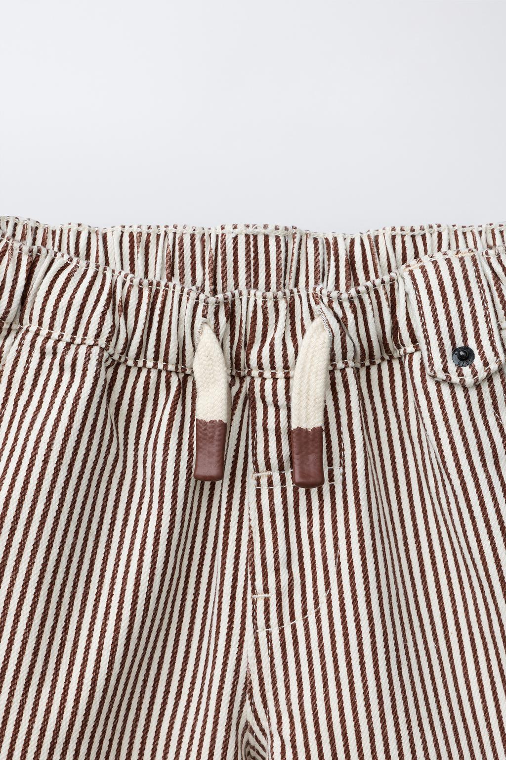ПОЛОСАТЫЕ ШОРТЫ-БЕРМУДЫ ИЗ САРЖИ
