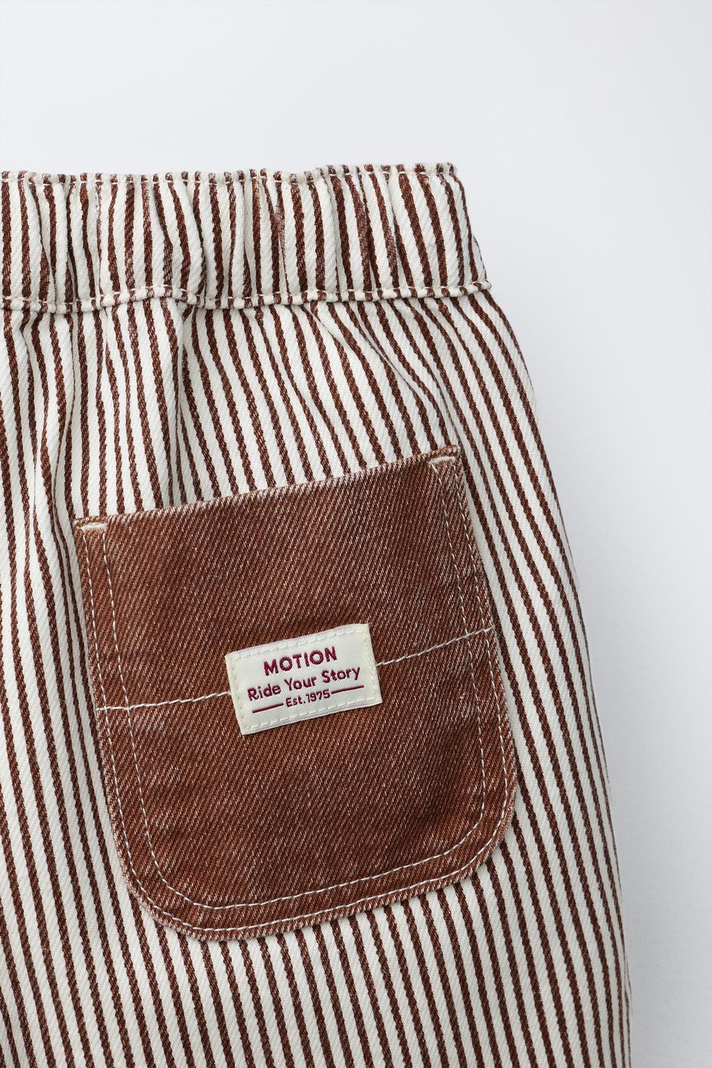 ПОЛОСАТЫЕ ШОРТЫ-БЕРМУДЫ ИЗ САРЖИ