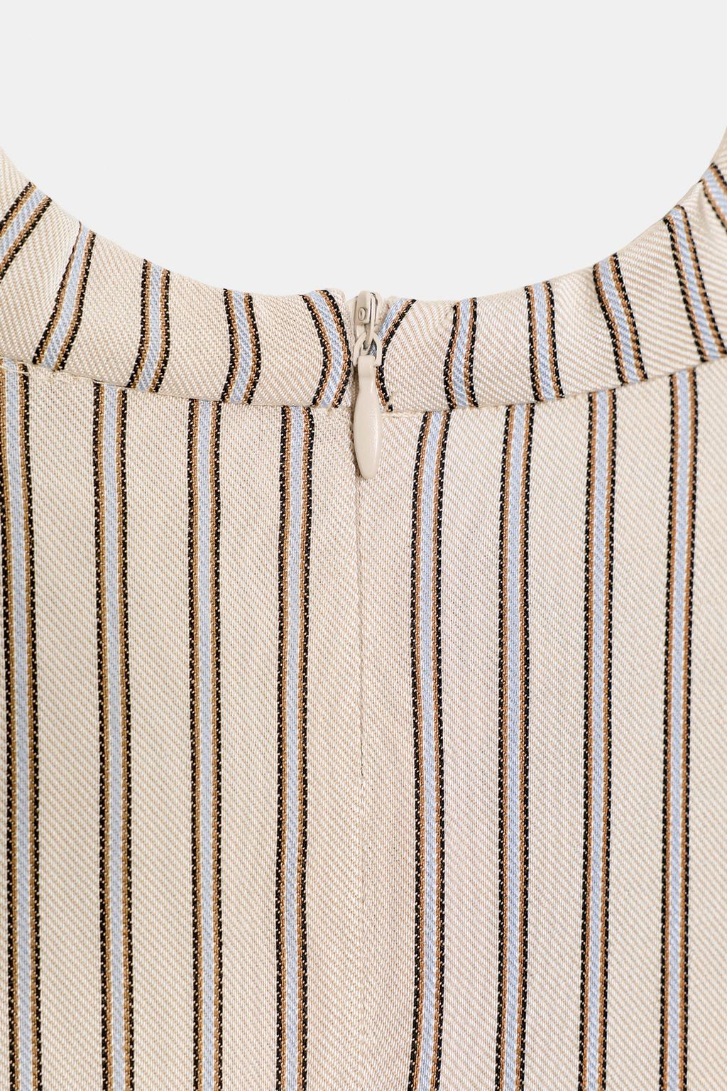 МИНИ-ПЛАТЬЕ В ПОЛОСКУ С КРУЖЕВОМ