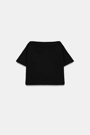 Кроп-топ с эффектом накидки- Заказать в России