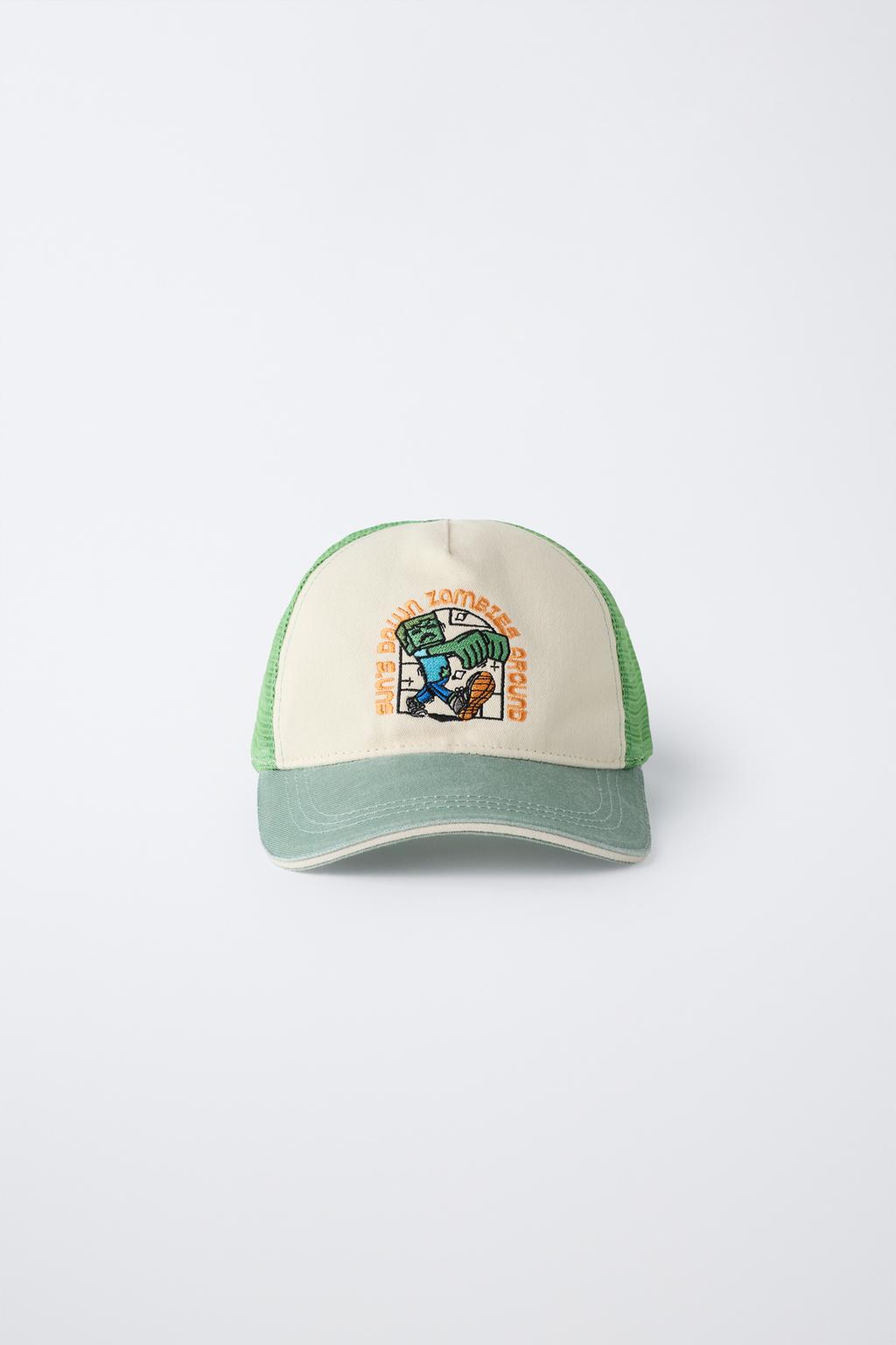 Кепка minecraft © mojang ab. ™ из сетки