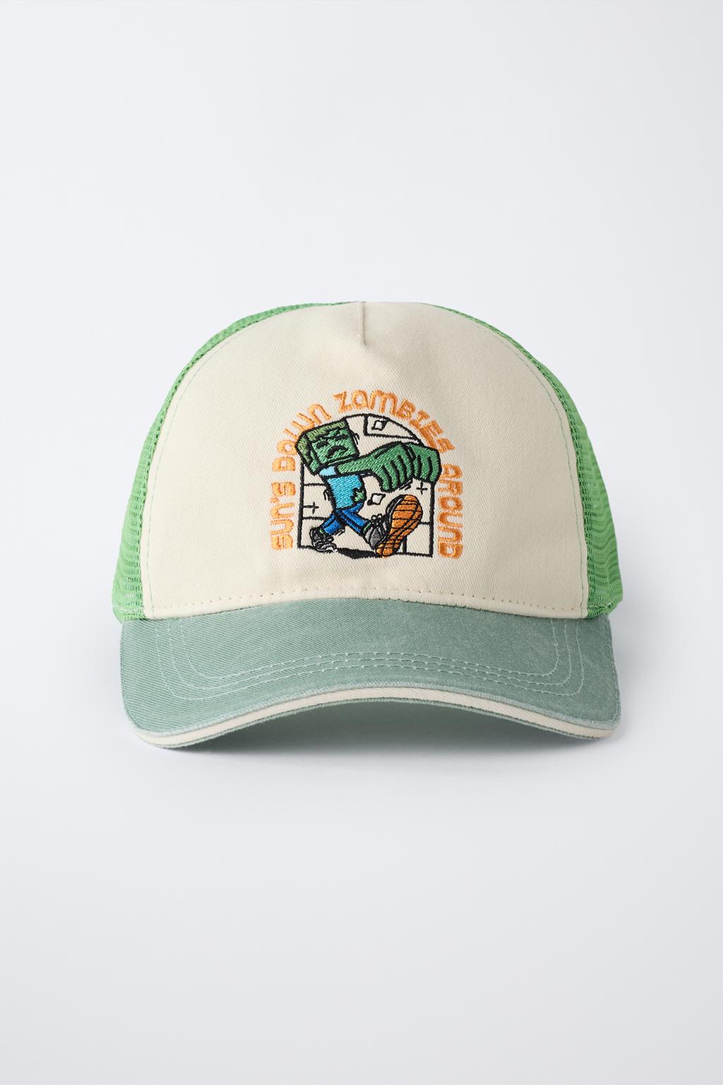 Кепка minecraft © mojang ab. ™ из сетки