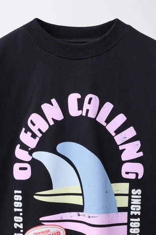 Футболка с принтом Surf- Заказать в России