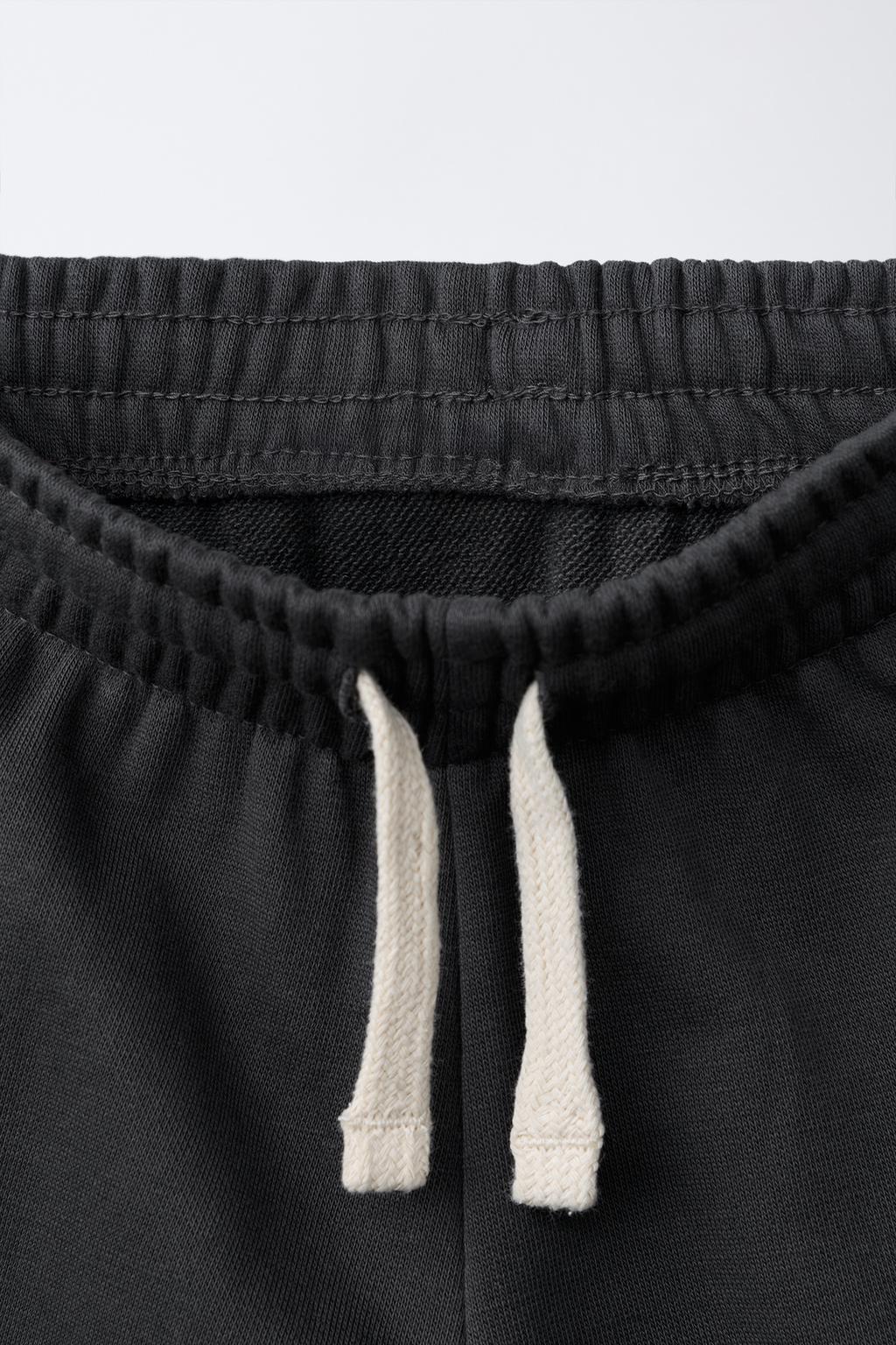 ШОРТЫ ИЗ МЯГКОЙ ТКАНИ С ЭТИКЕТКОЙ