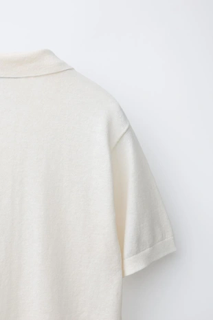 Поло из хлопка и льна в полоску- Заказать в России