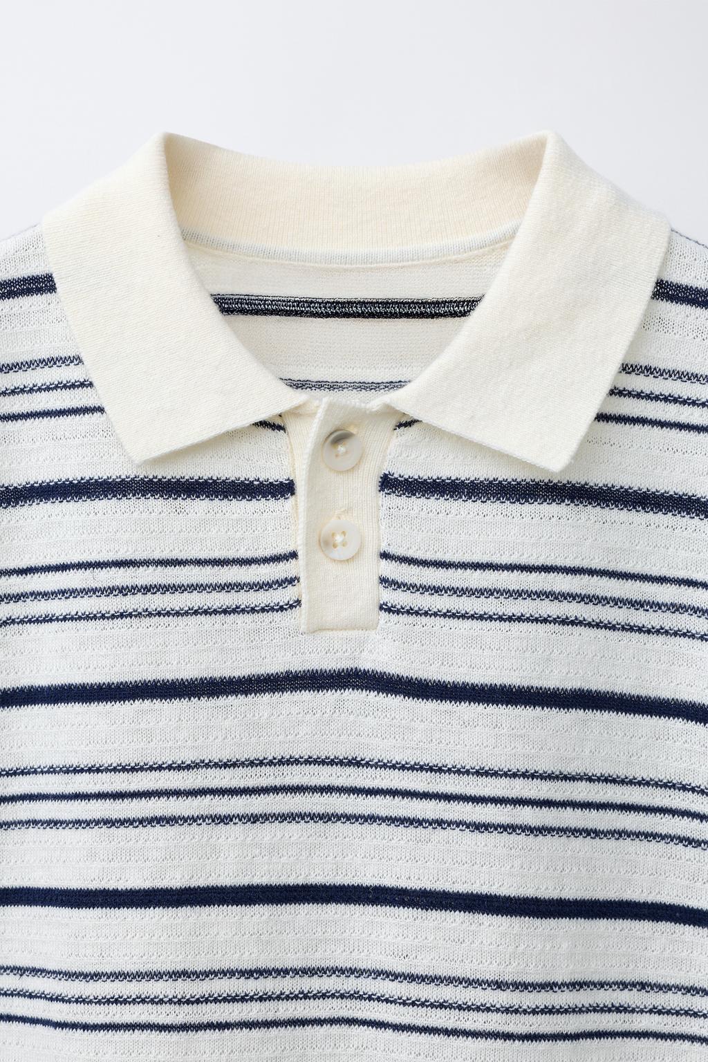 ПОЛО В ПОЛОСКУ ИЗ ХЛОПКА И ЛЬНА