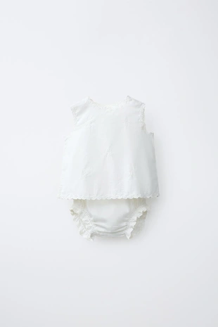 Комплект из рубашки и трусов с вышивкой- Заказать в России