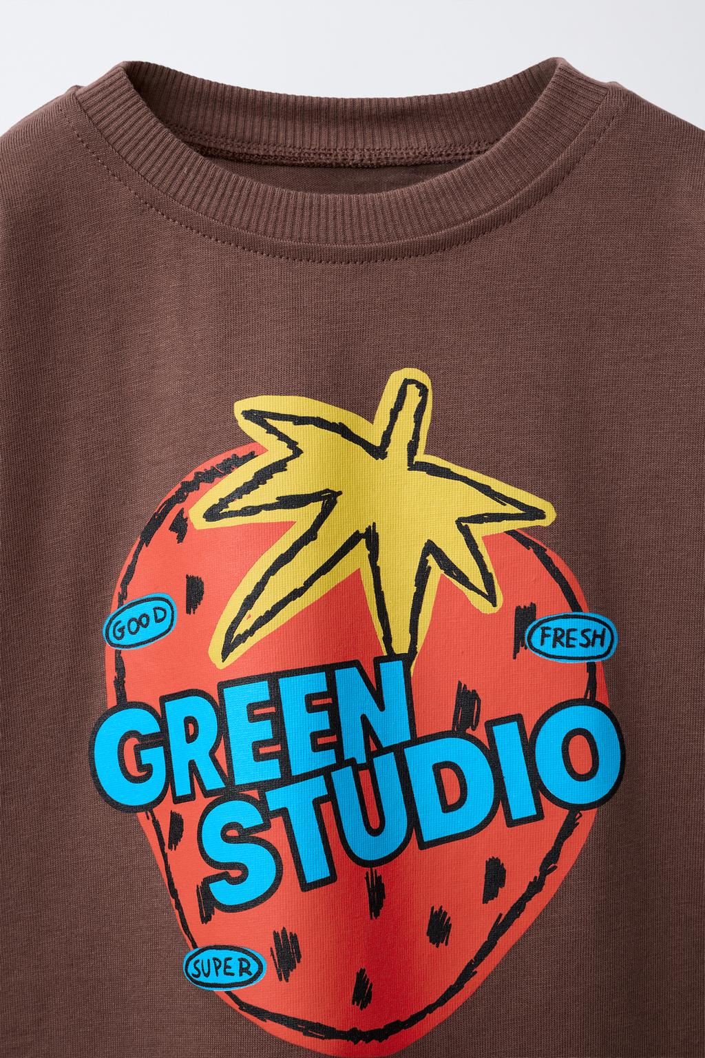 ФУТБОЛКА С ПРИНТОМ КЛУБНИКИ