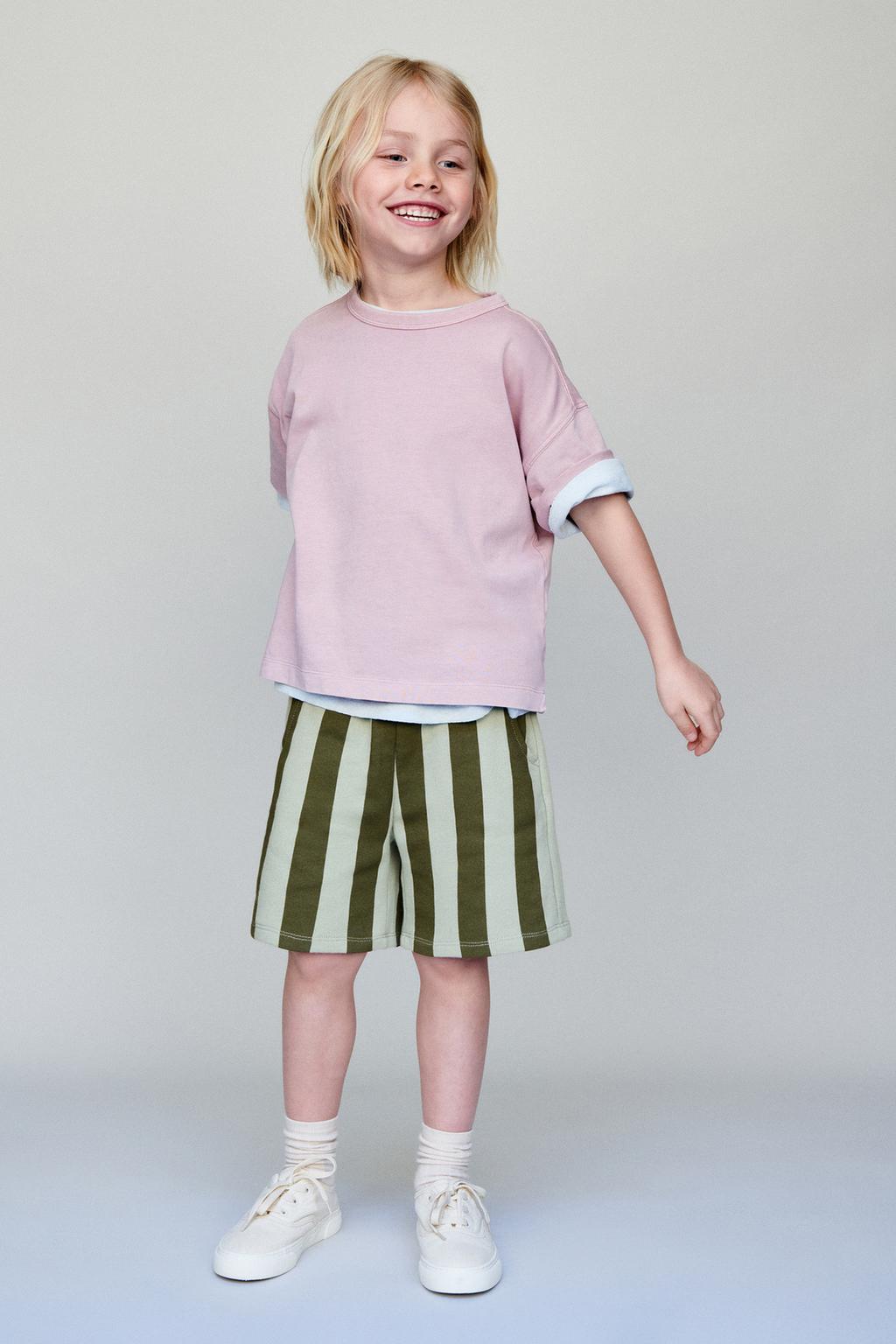 ШОРТЫ ИЗ МЯГКОЙ ТКАНИ В ПОЛОСКУ