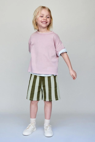 Шорты из мягкой ткани в полоску- Заказать в России