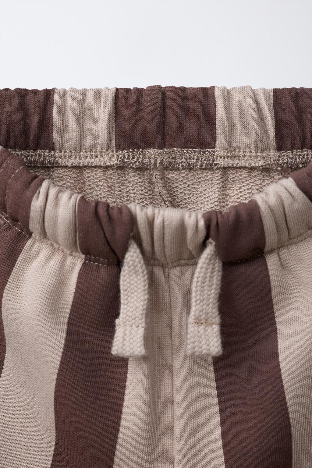 ШОРТЫ ИЗ МЯГКОЙ ТКАНИ В ПОЛОСКУ