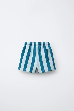 Шорты из мягкой ткани в полоску