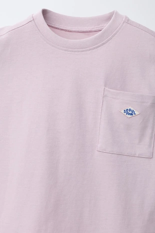 Футболка с нашивкой и карманом- Заказать в России