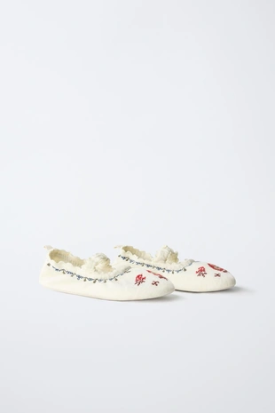 Домашние тапочки с вышивкой- Заказать в России