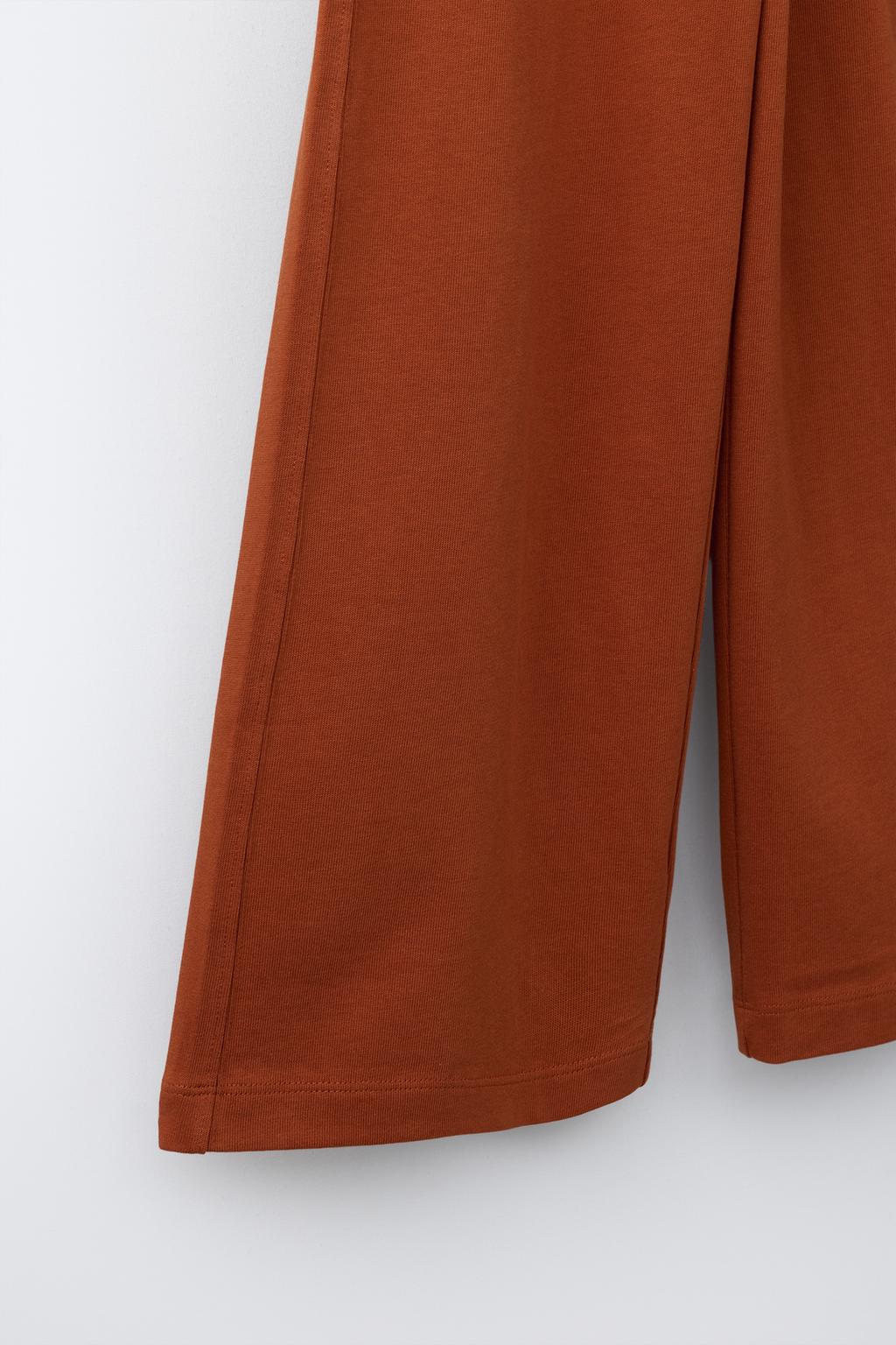 БРЮКИ WIDE LEG ИЗ ПЛОТНОЙ ТКАНИ