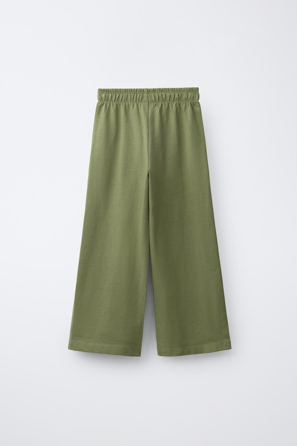 БРЮКИ WIDE LEG ИЗ ПЛОТНОЙ ТКАНИ