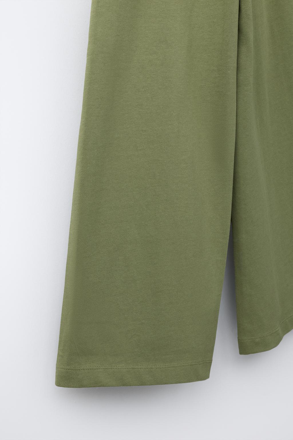 БРЮКИ WIDE LEG ИЗ ПЛОТНОЙ ТКАНИ