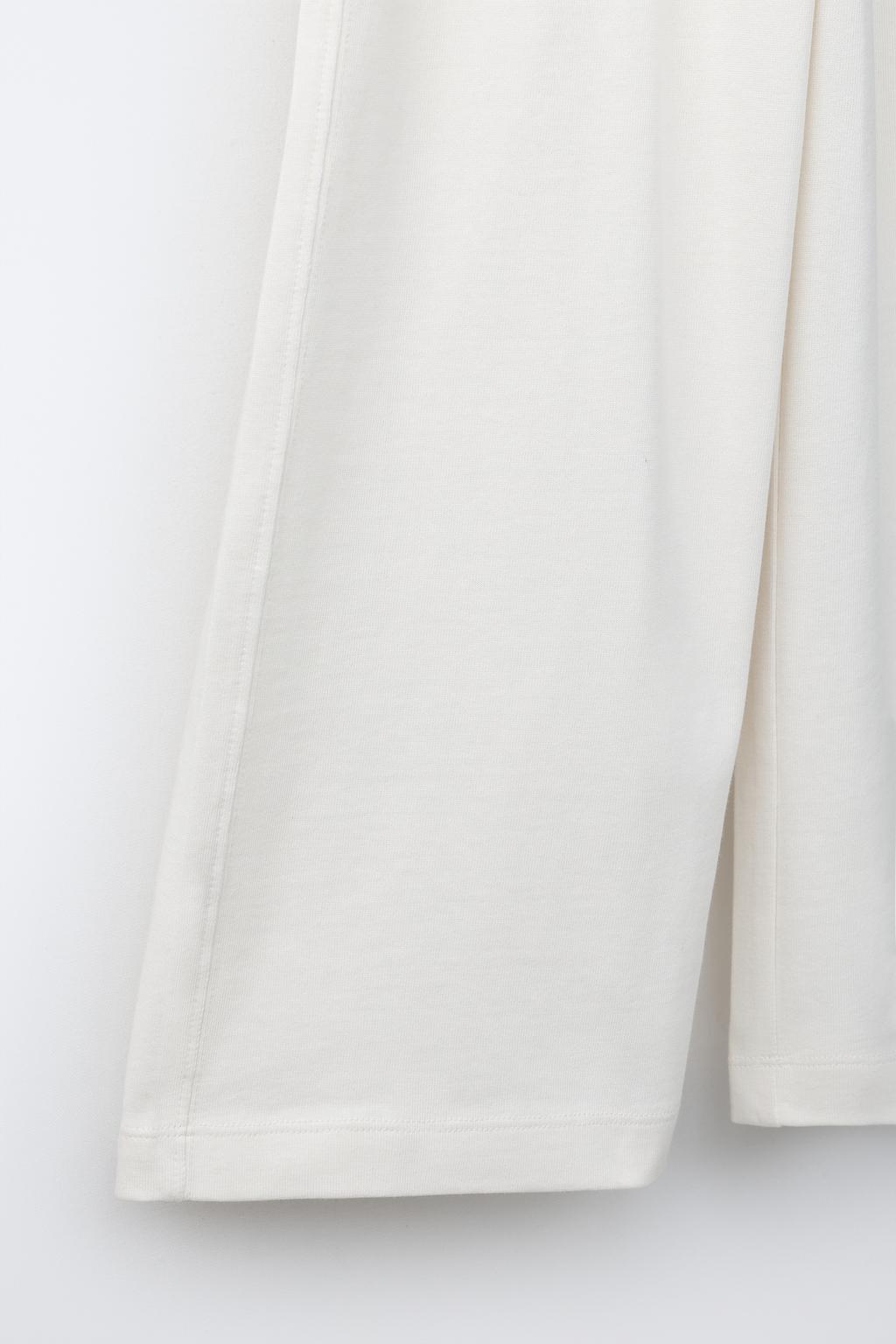 БРЮКИ WIDE LEG ИЗ ПЛОТНОЙ ТКАНИ