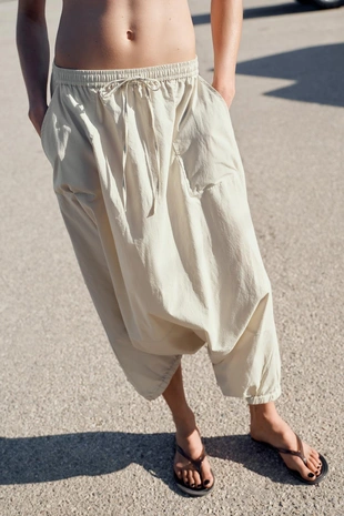 Брюки-багги из нейлона- Заказать в России