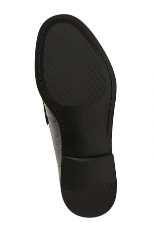 Кожаные лоферы с планкой