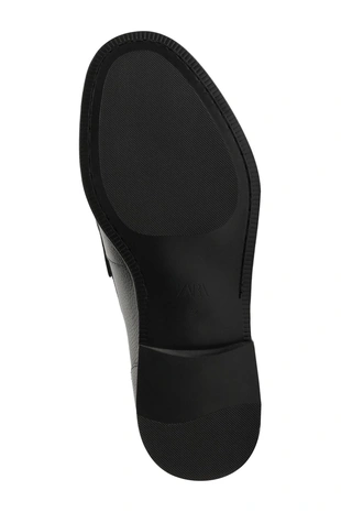 Кожаные лоферы с планкой