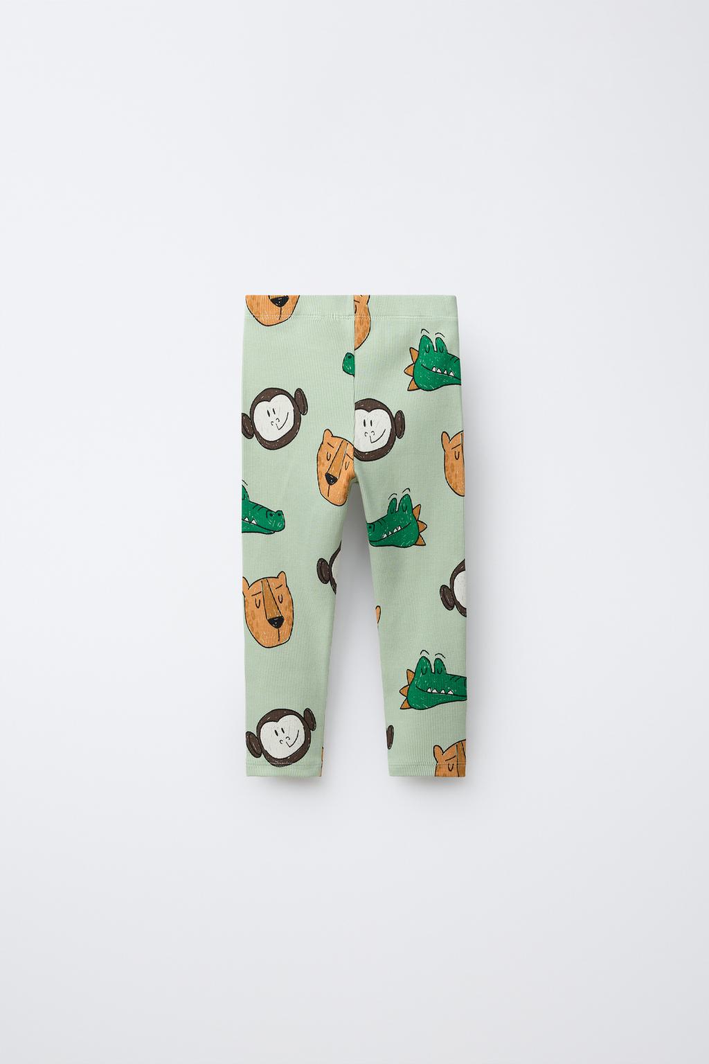 ЛЕГИНСЫ В РУБЧИК С АНИМАЛИСТИЧНЫМ ПРИНТОМ