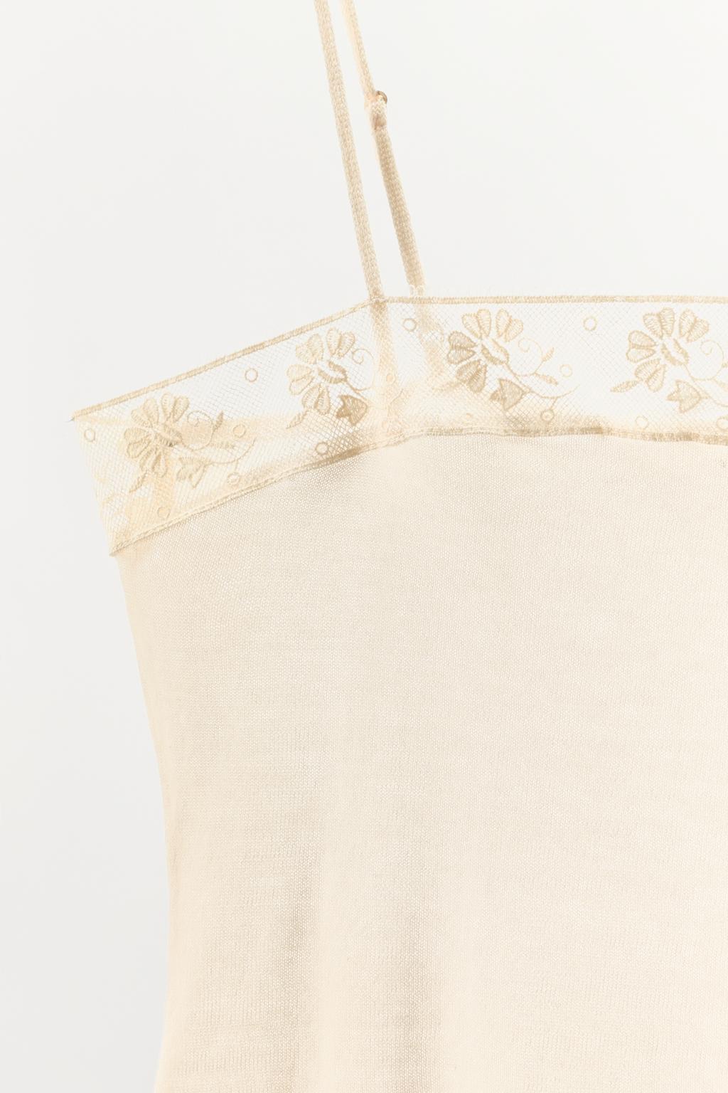 БОДИ ИЗ ТОНКОГО ТРИКОТАЖА С КРУЖЕВОМ