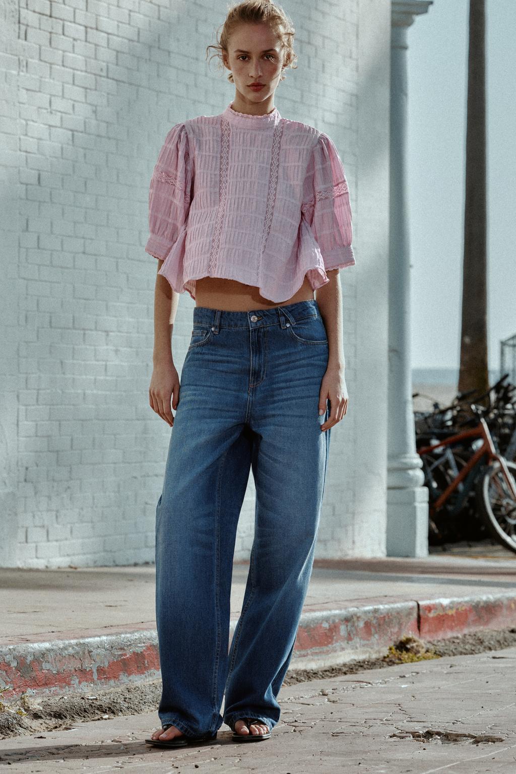 РУБАШКА С КРУЖЕВОМ И РУКАВАМИ-БУФФАМИ