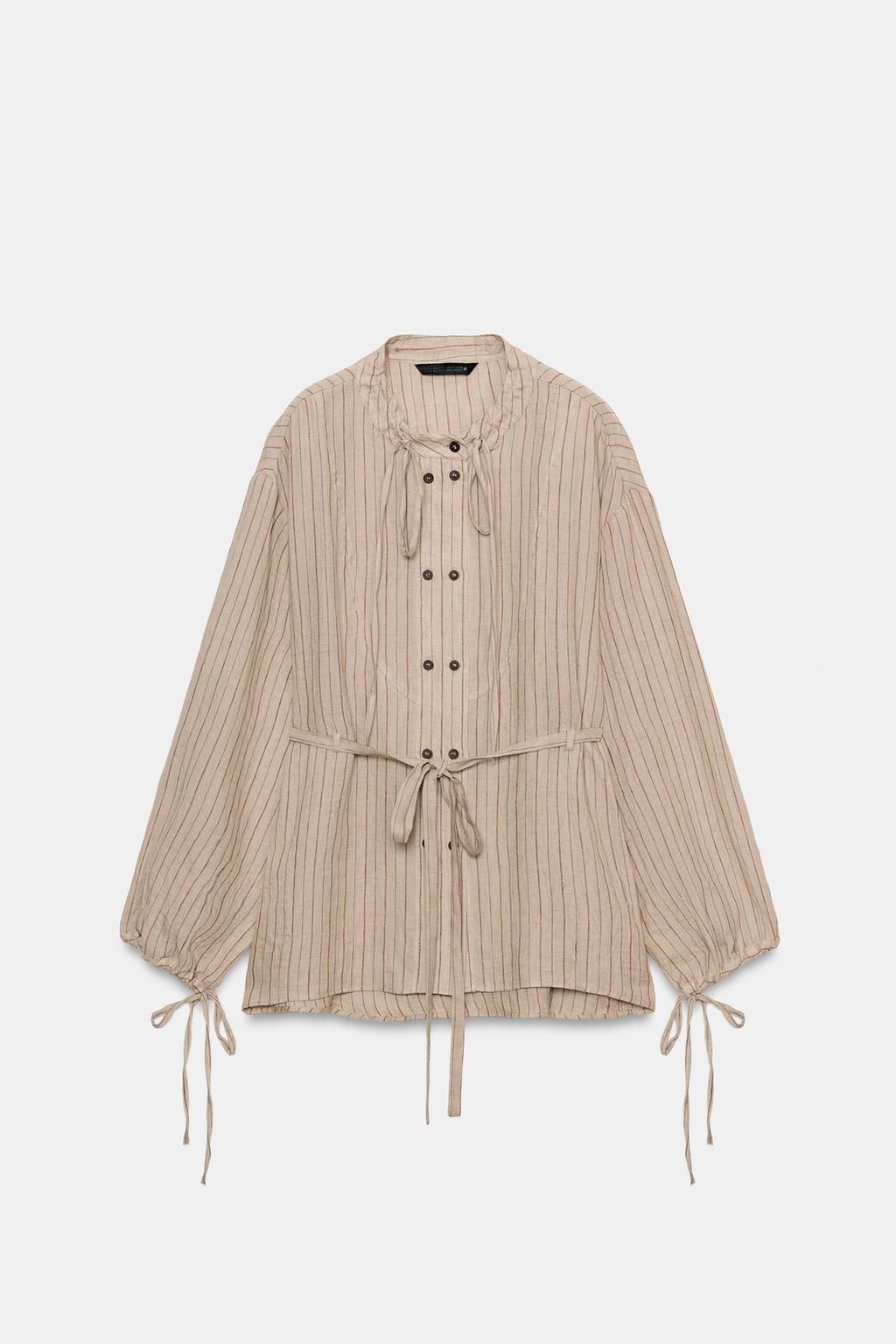 РУБАШКА В ПОЛОСКУ ИЗ ЛЬНА — ZW COLLECTION