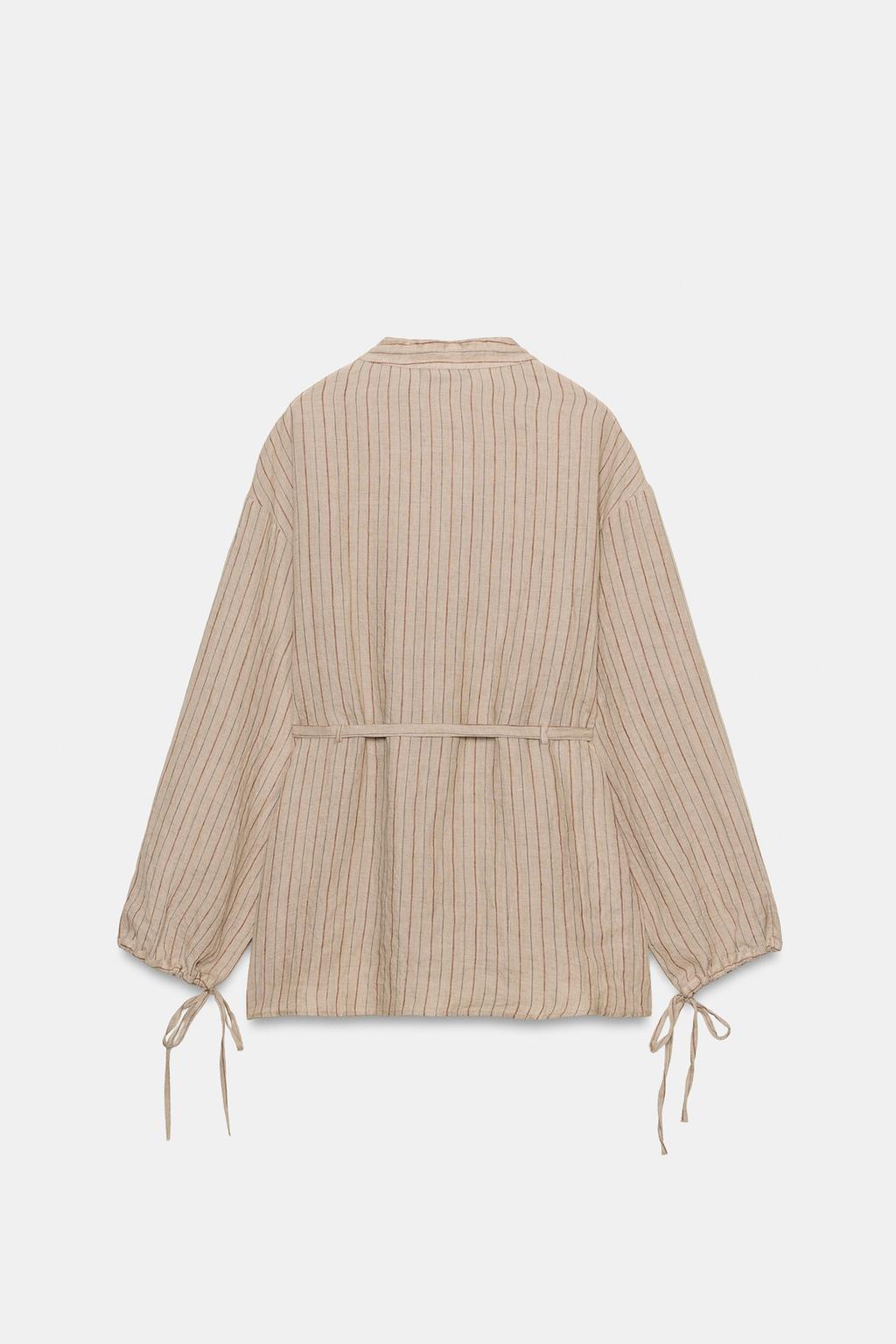 РУБАШКА В ПОЛОСКУ ИЗ ЛЬНА — ZW COLLECTION