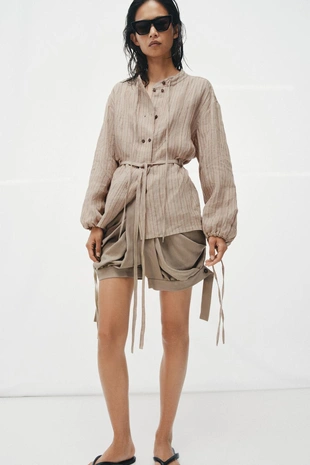 Рубашка в полоску из льна — Zw Collection- Заказать в России