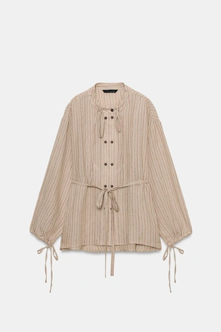 Рубашка в полоску из льна — Zw Collection- Заказать в России