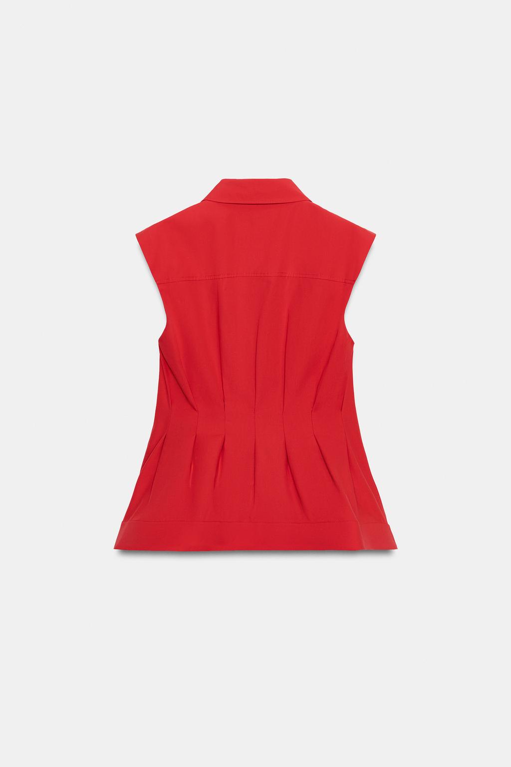 РУБАШКА СО СКЛАДКАМИ И ПРОЙМАМИ ZW