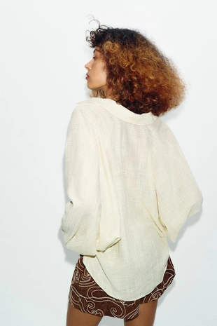 Рубашка с блестящей нитью- Заказать в России