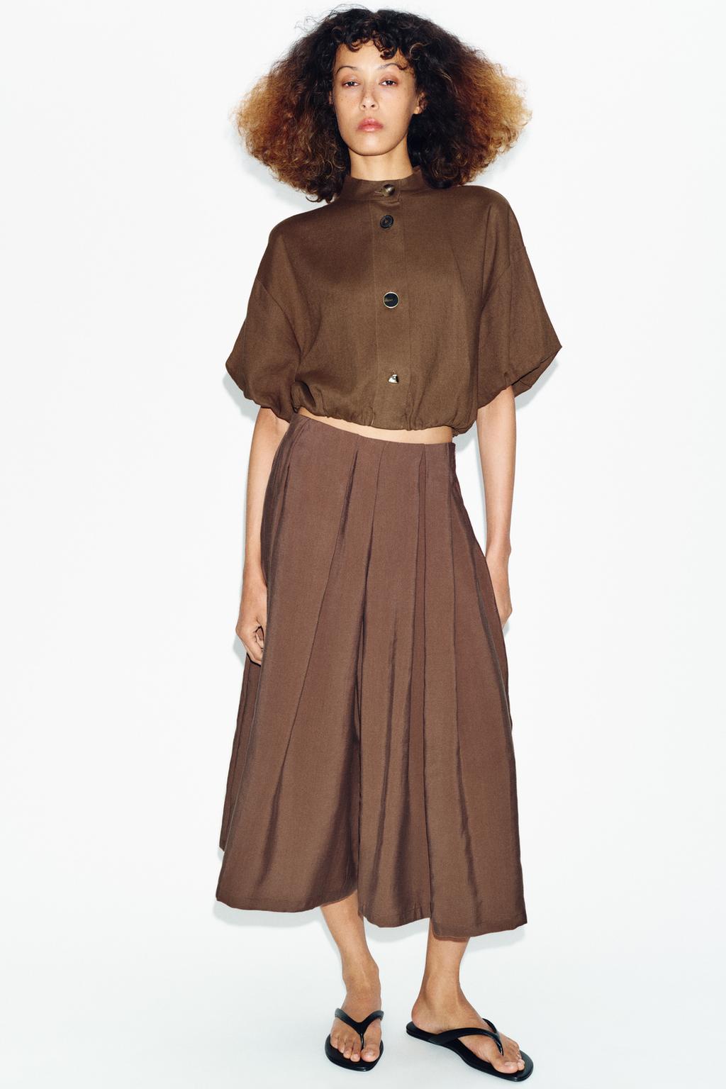 РУБАШКА-ШАР ИЗ СМЕСОВОГО ЛЬНА