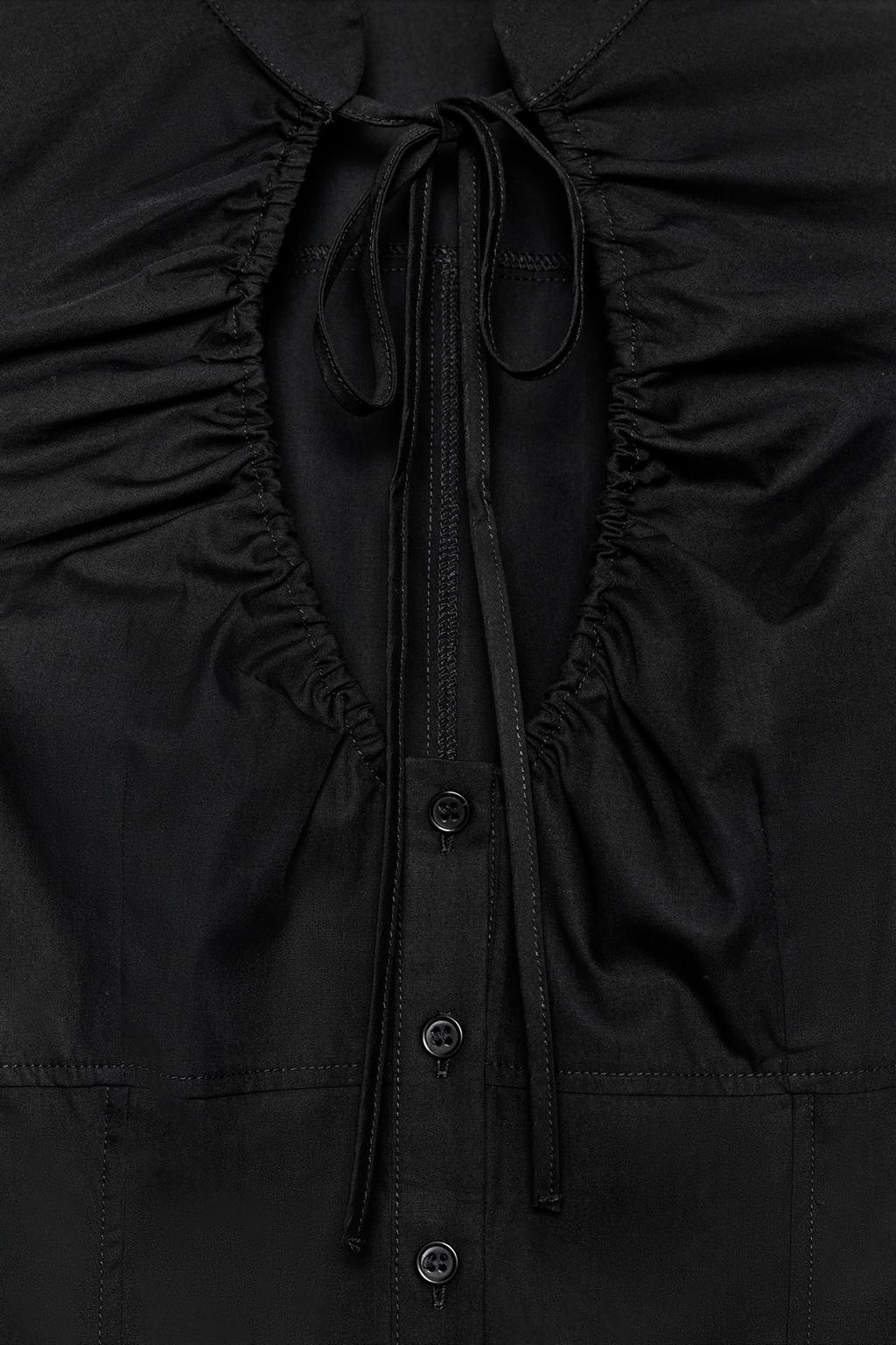 ТОП ИЗ ПОПЛИНА С ЗАВЯЗКАМИ