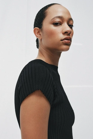 Топ в рубчик асимметричного кроя- Заказать в России