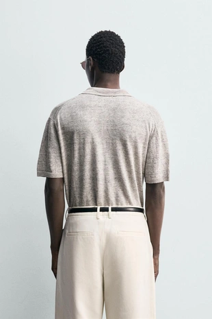 Трикотажное поло из 100% льна