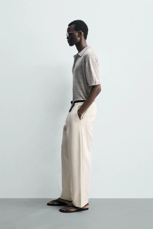 Трикотажное поло из 100% льна