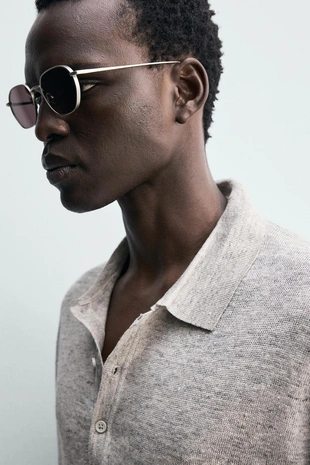 Трикотажное поло из 100% льна- Заказать в России