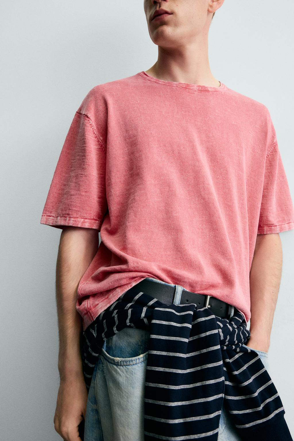 ФУТБОЛКА ИЗ РЕЛЬЕФНОГО ТРИКОТАЖА ФЛАМЕ