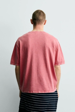 Футболка из рельефного трикотажа фламе- Заказать в России