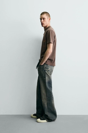 Футболка с принтом и эффектом потертости- Заказать в России