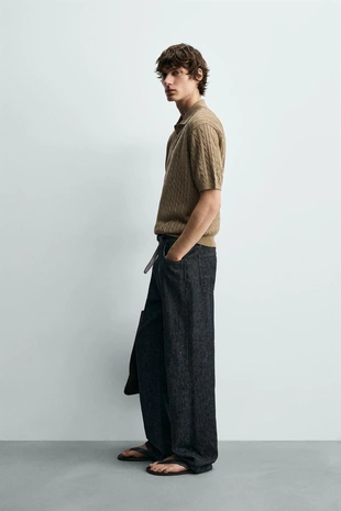 Поло из трикотажа с косами- Заказать в России