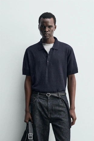 Трикотажное поло из 100% льна